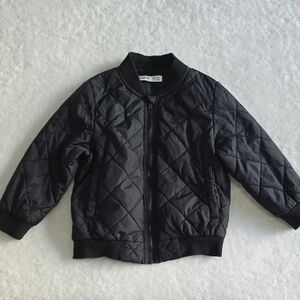Kids Black Quilted Jacket